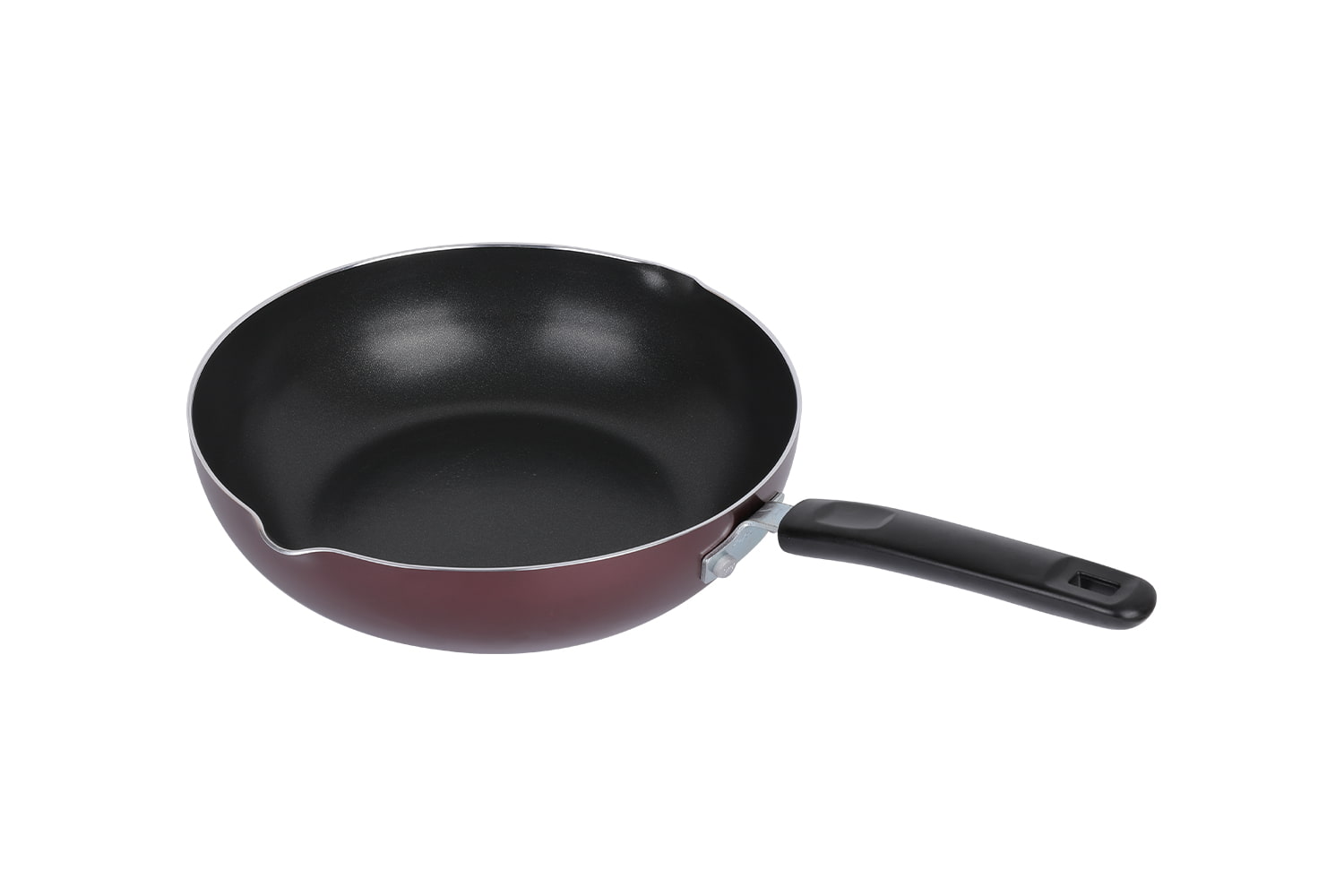 CLB2821D Wok-Met glazen deksel 28 wok, Flaming Wok, wok met antiaanbaklaag