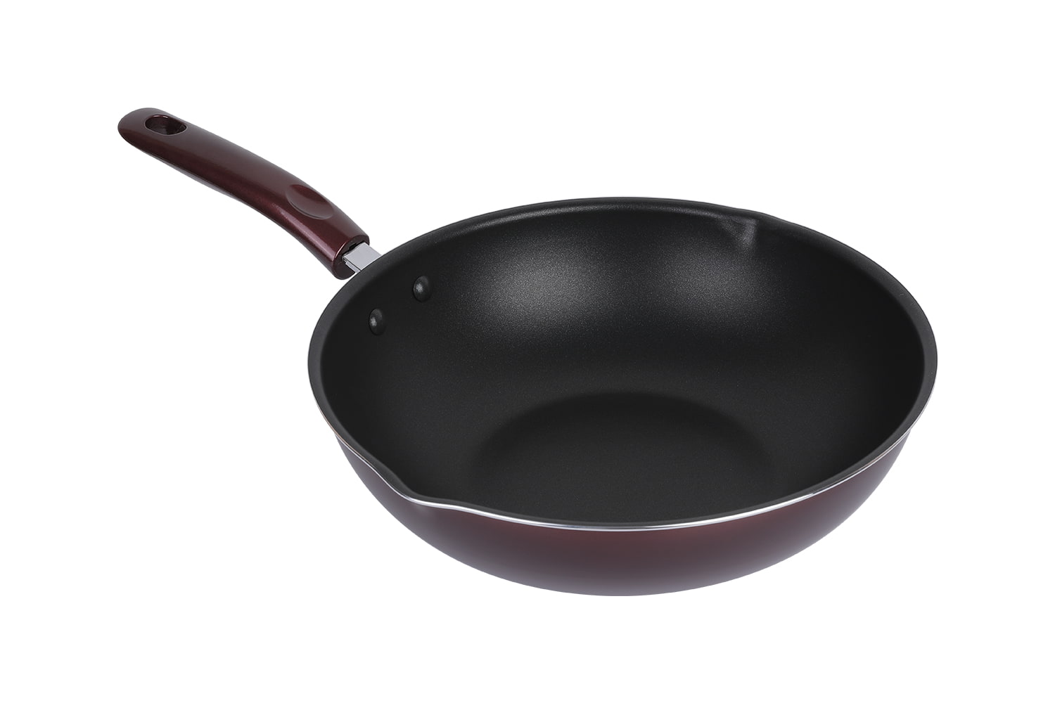 CLB3031D Wok-Met glazen deksel 30 wok, Flaming Wok, wok met antiaanbaklaag