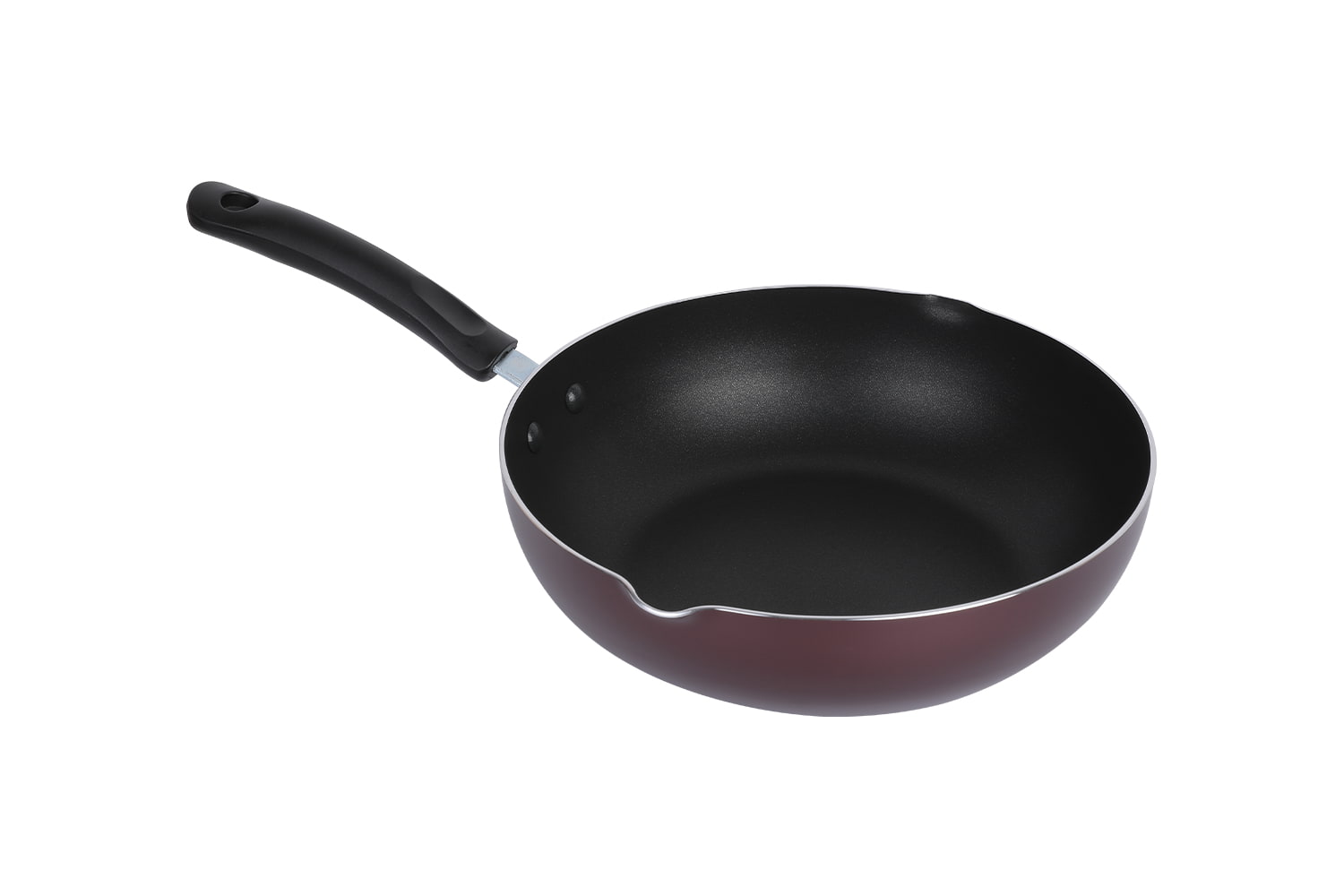 CLW2851 Wok zonder glazen deksel 28 wok, vlammende wok, wok met antiaanbaklaag