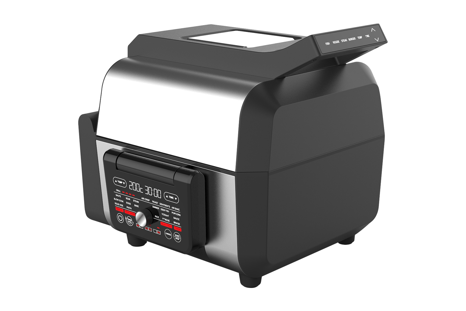 YAF-AF601 6L Airfryer, Multifunctioneel, tijd- en temperatuur instelbaar